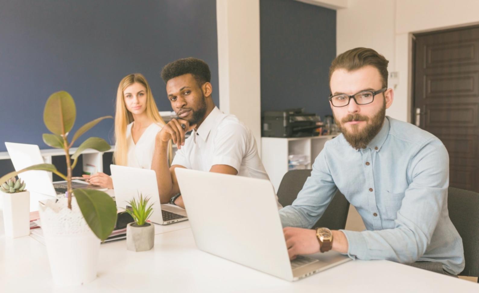 Business professional reviewing financial forecasting models
